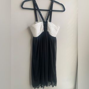 Black and white cocktail dress - small